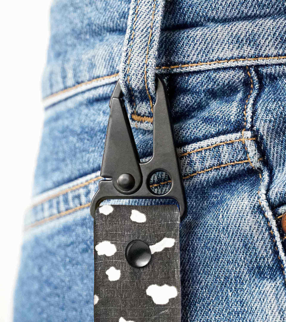 Notabag Keychain – Black Sprinkle - Notabag USA